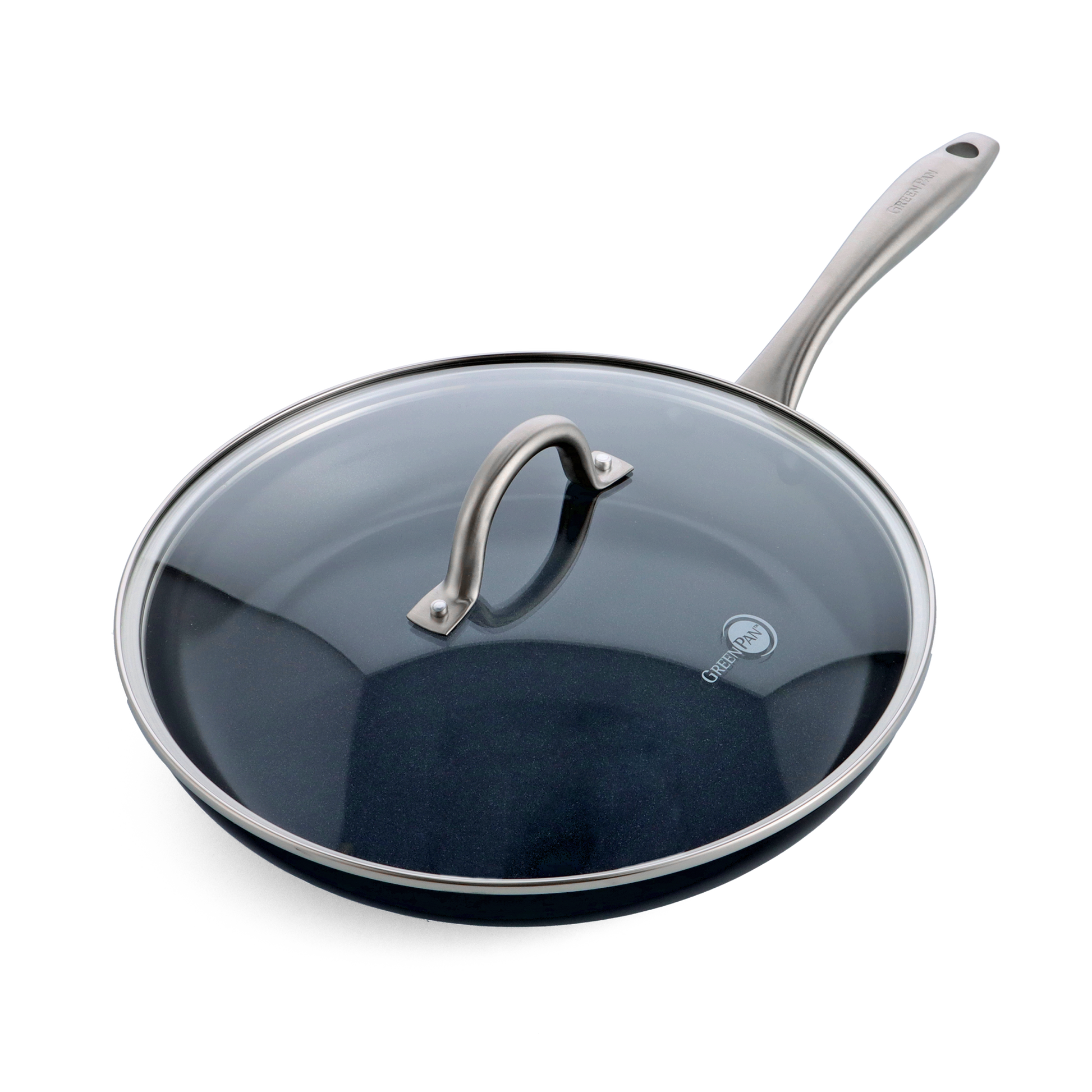 Lima Midnight Braadpan met deksel zwart bovenaanzicht